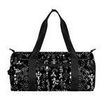 Black And White Mystic Wicca Print Gym Bag