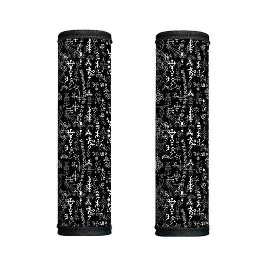 Black And White Mystic Wicca Print Handle Covers