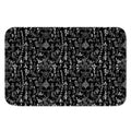 Black And White Mystic Wicca Print Indoor Door Mat