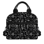 Black And White Mystic Wicca Print Insulated Lunch Bag