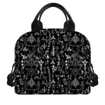 Black And White Mystic Wicca Print Insulated Lunch Bag
