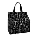Black And White Mystic Wicca Print Insulated Lunch Tote