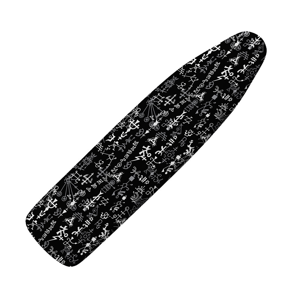 Black And White Mystic Wicca Print Ironing Board Cover