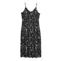Black And White Mystic Wicca Print Jersey Midi Cami Dress