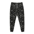 Black And White Mystic Wicca Print Jogger Pants