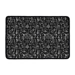 Black And White Mystic Wicca Print Kitchen Mat
