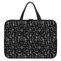 Black And White Mystic Wicca Print Laptop Sleeve With Handle