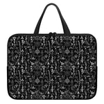 Black And White Mystic Wicca Print Laptop Sleeve With Handle