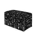 Black And White Mystic Wicca Print Leather Tissue Box Cover