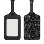 Black And White Mystic Wicca Print Luggage Tag