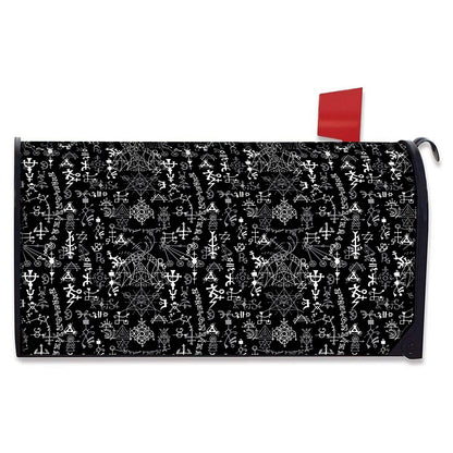 Black And White Mystic Wicca Print Mailbox Cover