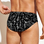 Black And White Mystic Wicca Print Men's Swim Briefs