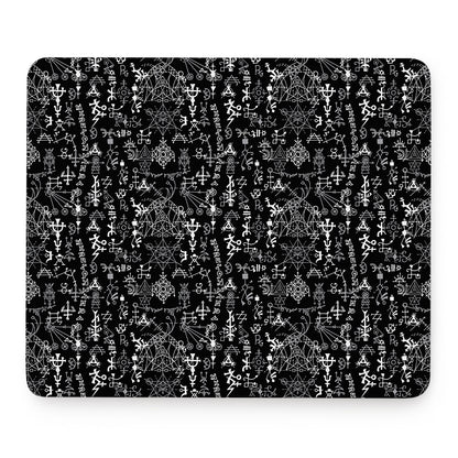 Black And White Mystic Wicca Print Mouse Pad