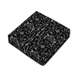 Black And White Mystic Wicca Print Outdoor Seat Cushion Cover