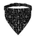 Black And White Mystic Wicca Print Over The Collar Dog Bandana