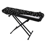 Black And White Mystic Wicca Print Piano Keyboard Cover
