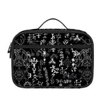 Black And White Mystic Wicca Print Portable Lunch Bag