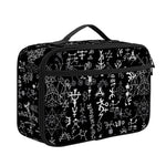 Black And White Mystic Wicca Print Portable Lunch Bag