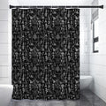 Black And White Mystic Wicca Print Premium Shower Curtain