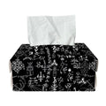 Black And White Mystic Wicca Print Rectangle Tissue Box Cover