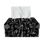 Black And White Mystic Wicca Print Rectangle Tissue Box Cover