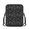 Black And White Mystic Wicca Print Rectangular Crossbody Bag