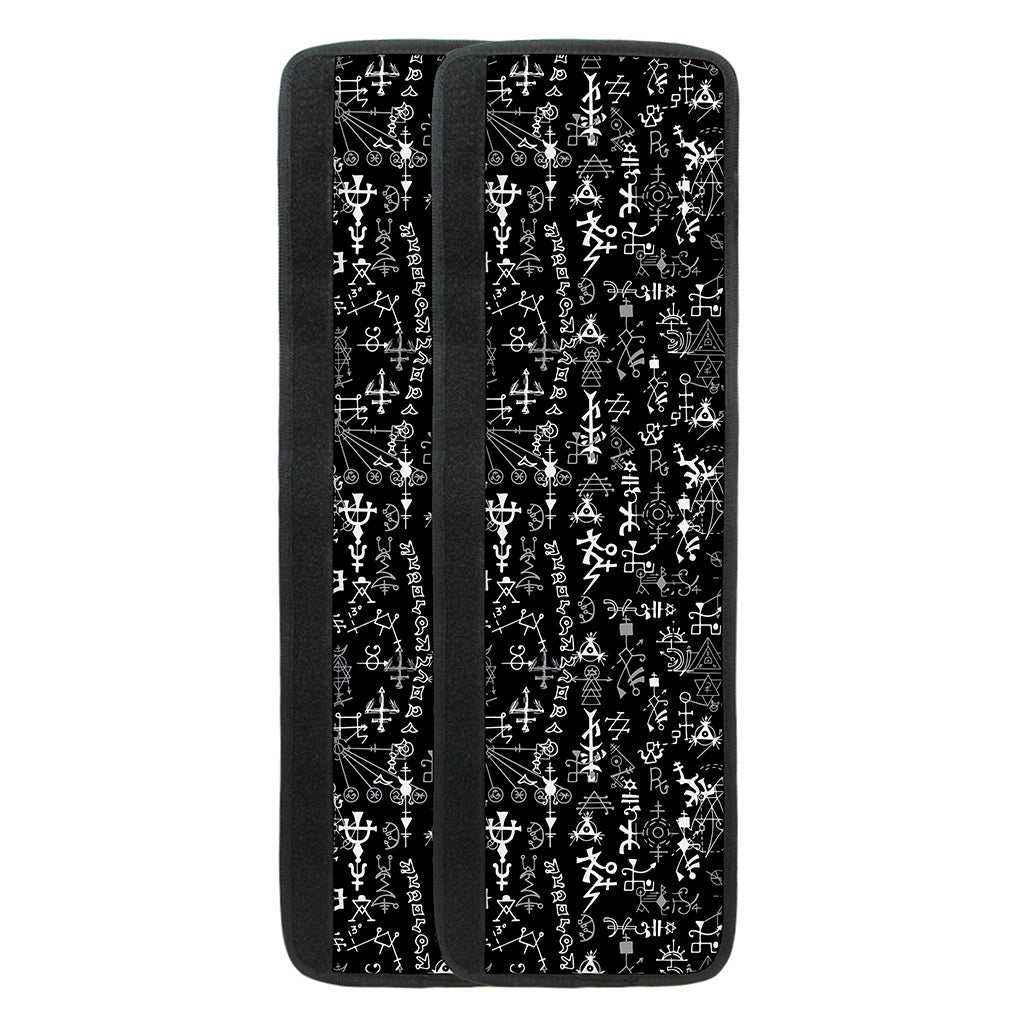 Black And White Mystic Wicca Print Refrigerator Handle Covers