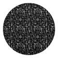 Black And White Mystic Wicca Print Round Blanket