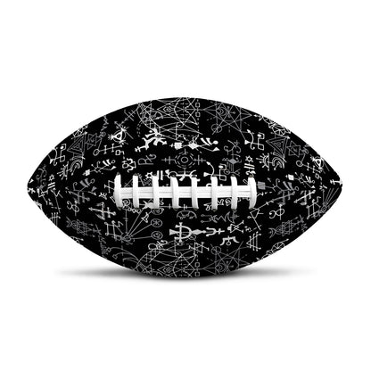 Black And White Mystic Wicca Print Rugby Ball