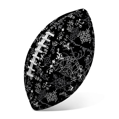 Black And White Mystic Wicca Print Rugby Ball