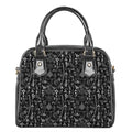 Black And White Mystic Wicca Print Shoulder Handbag