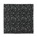 Black And White Mystic Wicca Print Silk Bandana