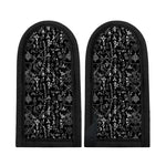 Black And White Mystic Wicca Print Skillet Handle Cover