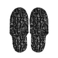 Black And White Mystic Wicca Print Slippers
