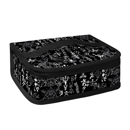Black And White Mystic Wicca Print Small Lunch Bag