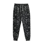 Black And White Mystic Wicca Print Sweatpants