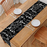 Black And White Mystic Wicca Print Table Runner