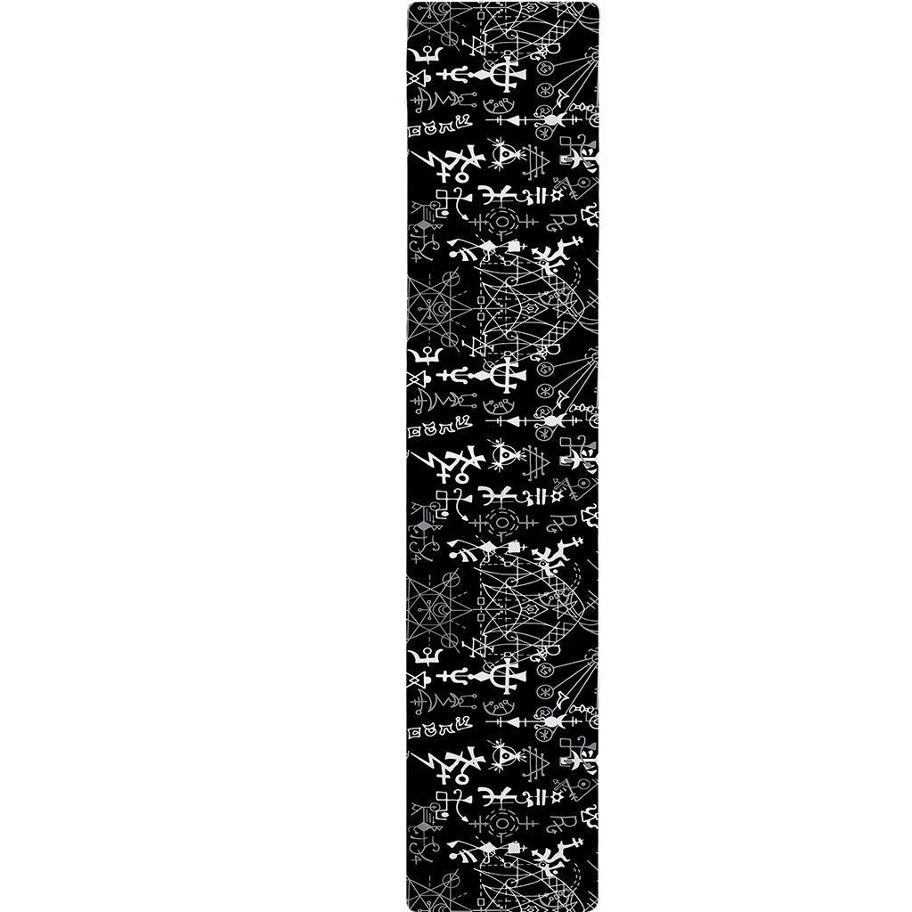 Black And White Mystic Wicca Print Table Runner