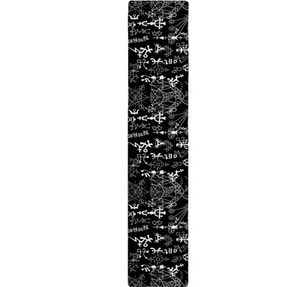 Black And White Mystic Wicca Print Table Runner