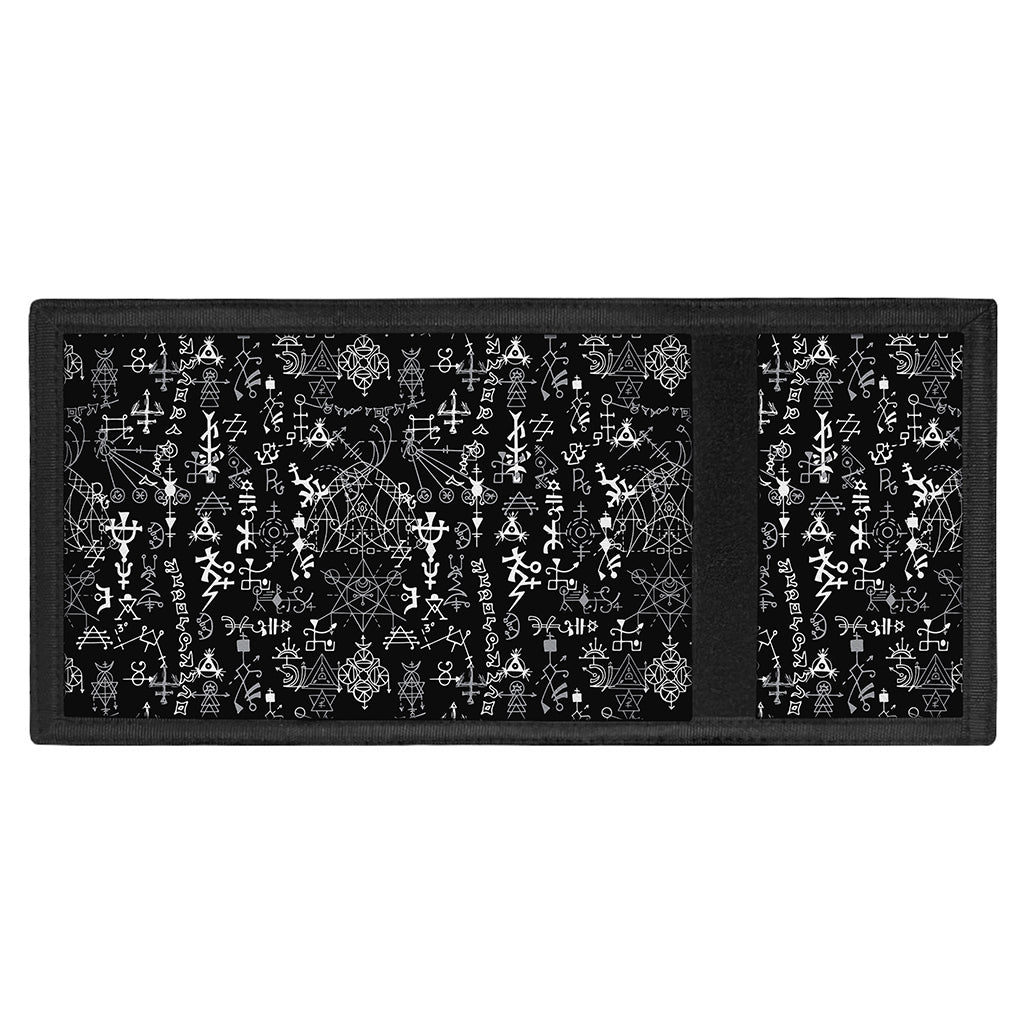 Black And White Mystic Wicca Print Trifold Wallet
