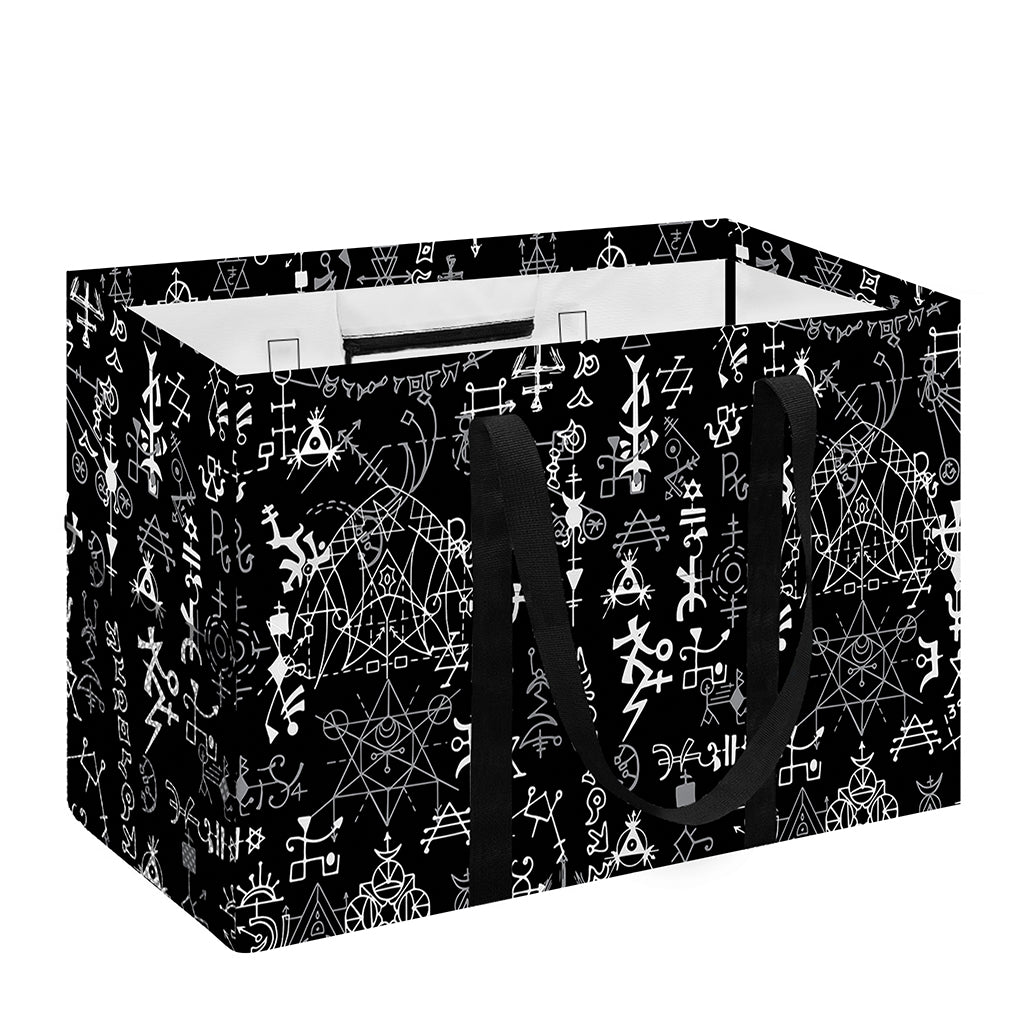 Black And White Mystic Wicca Print Utility Tote Bag