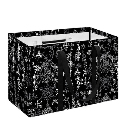 Black And White Mystic Wicca Print Utility Tote Bag