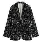 Black And White Mystic Wicca Print Women's Blazer