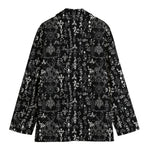 Black And White Mystic Wicca Print Women's Blazer