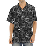 Black And White Mystic Witch Print Aloha Shirt