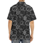 Black And White Mystic Witch Print Aloha Shirt