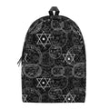 Black And White Mystic Witch Print School Backpack