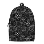 Black And White Mystic Witch Print Backpack