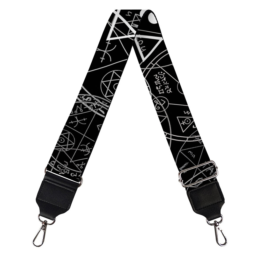 Black And White Mystic Witch Print Bag Strap