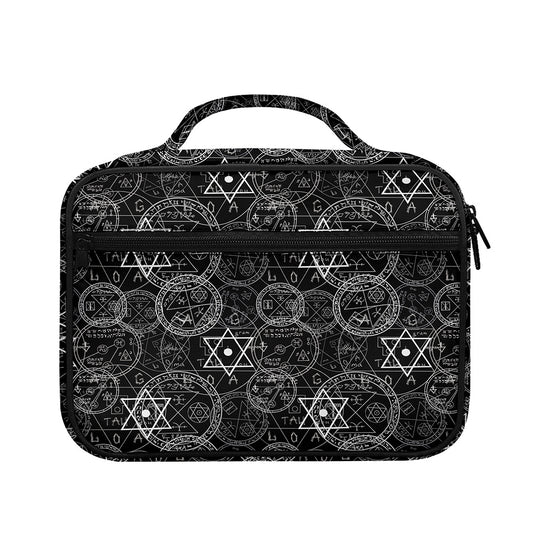 Black And White Mystic Witch Print Briefcase Bible Bag